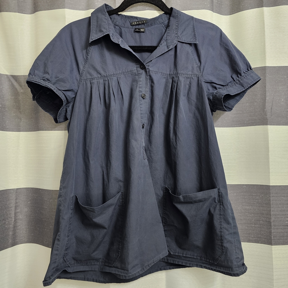 Theory Women's Blouse in Dark Gray